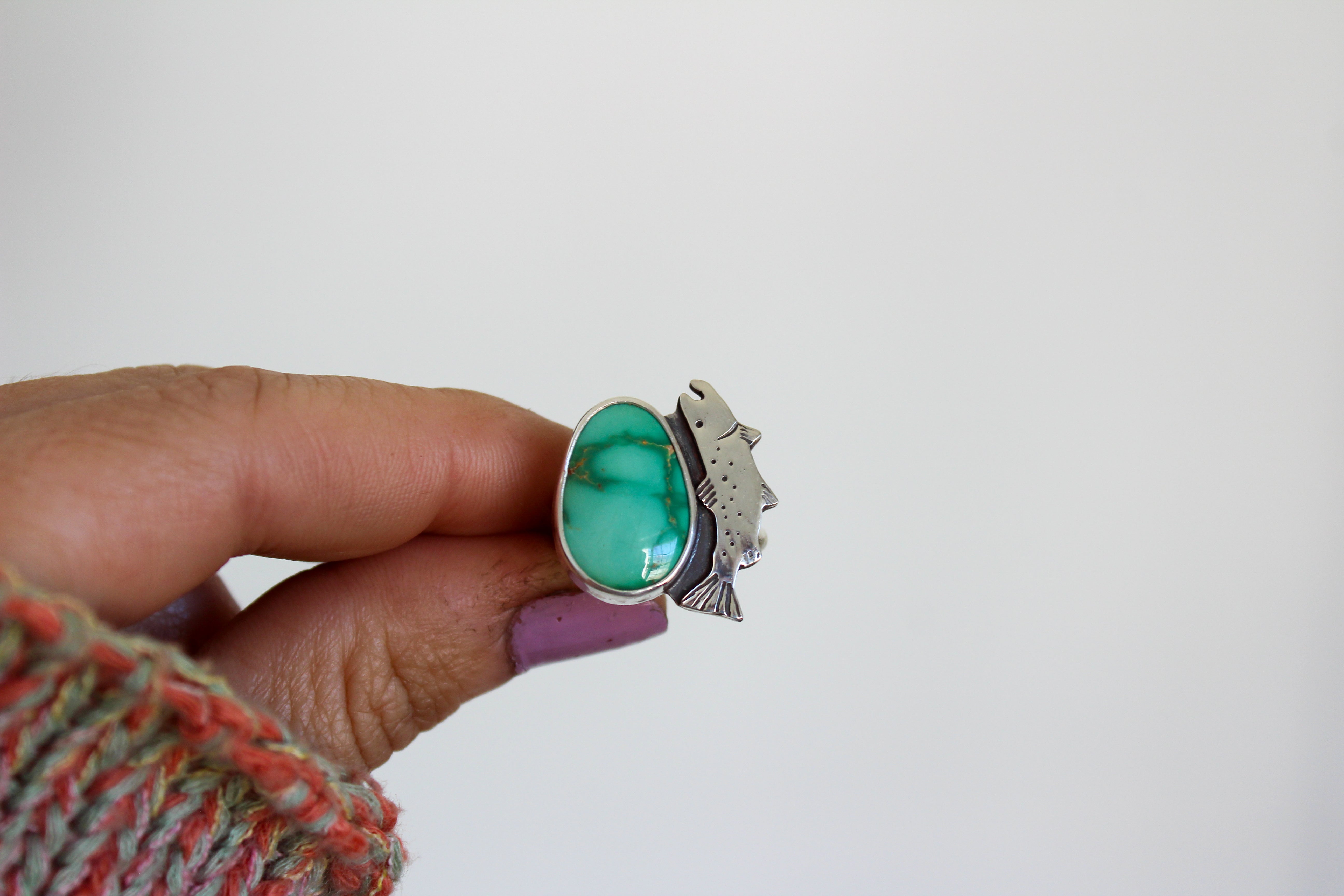 Emerald Valley Turquoise Trout Ring- Size 6.75