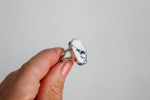 White Buffalo Statement Ring- Size6.5