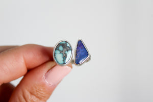 Calypso & Australian Boulder Opal Ring - Size 8.5