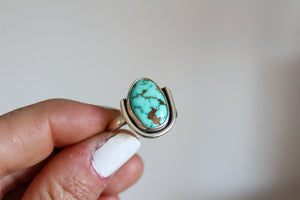 Kingman Turquoise Ravine Ring Size-10.25