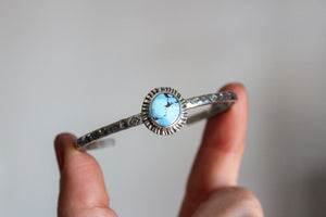 Golden Hills Turquoise Stamped Sunray Cuff