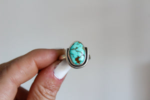 Kingman Turquoise Ravine Ring Size-10.25