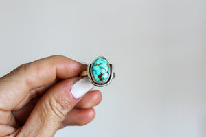 Kingman Turquoise Ravine Ring Size-10.25