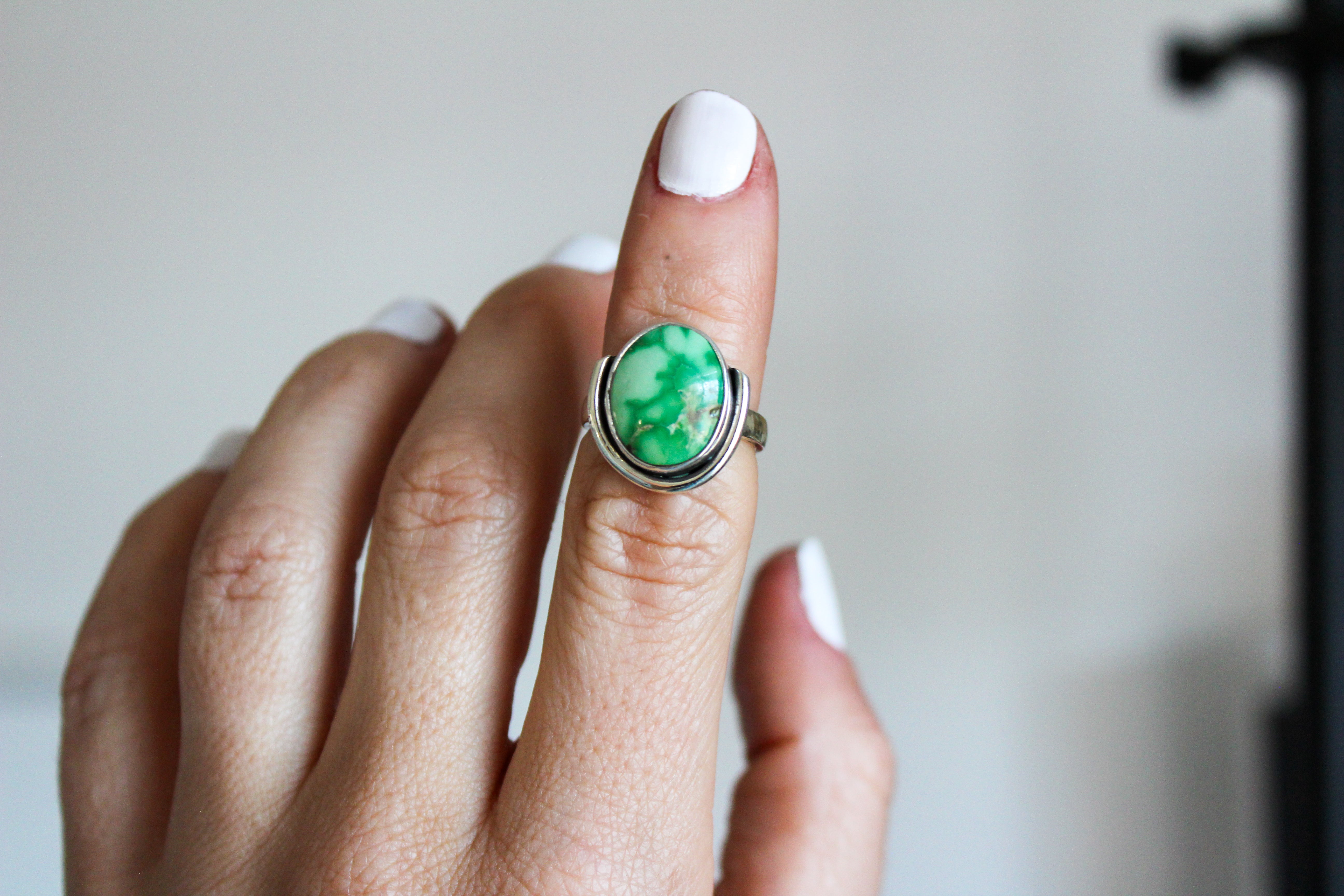Emerald Valley Turquoise Ravine Ring Size- 6.5