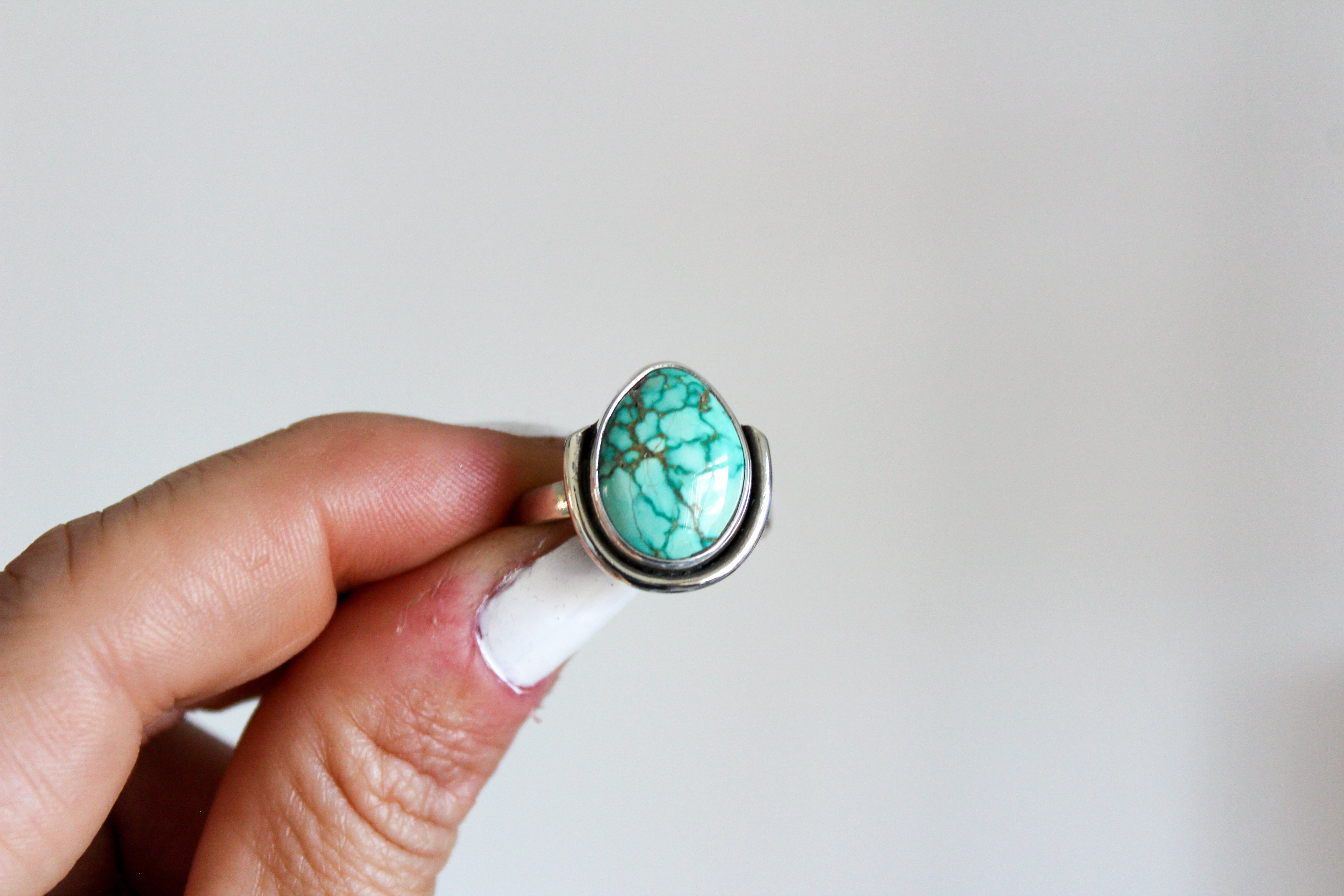 Carico Lake Turquoise Ravine Ring Size- 8.75