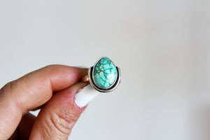 Carico Lake Turquoise Ravine Ring Size- 8.75