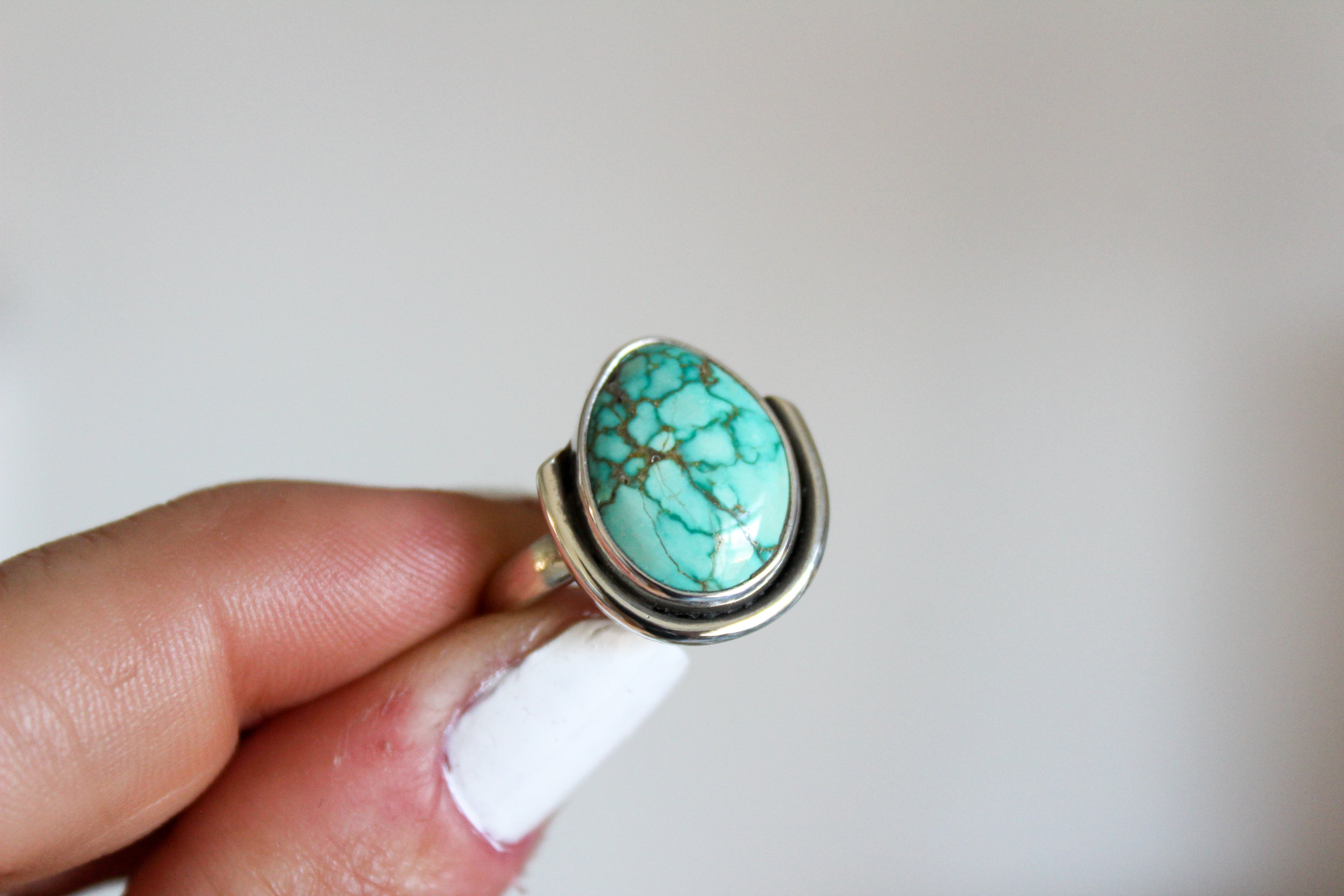 Carico Lake Turquoise Ravine Ring Size- 8.75