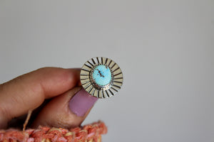 Golden Hills Turquoise Wizard Island Ring- Size 6