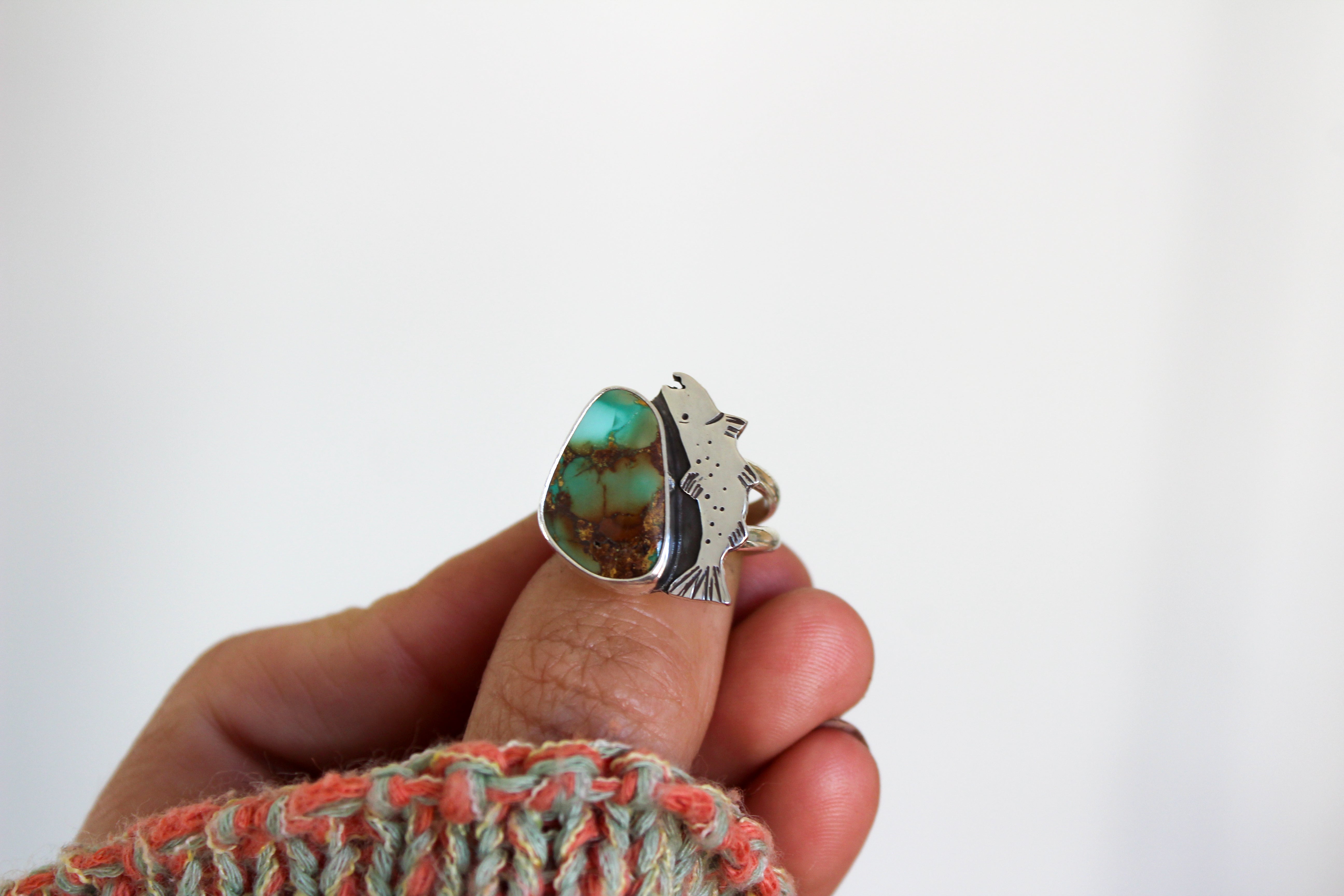 Royston Turquoise Trout Ring- Size 9.25