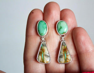 Emerald Valley Turquoise & Royston Ribbon Statement Earrings