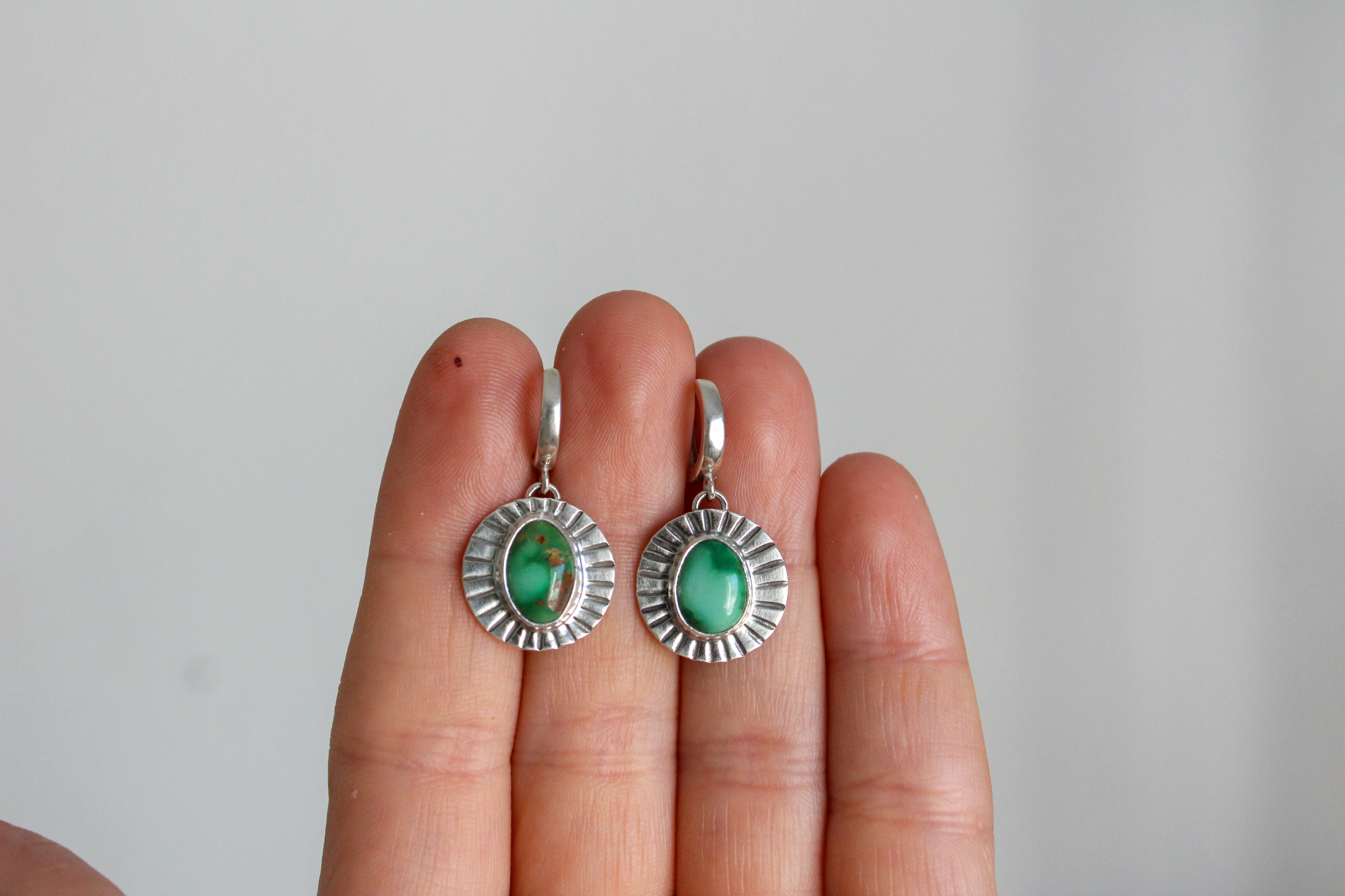 Emerald Valley Turquoise Wizard Island Mini Hoops