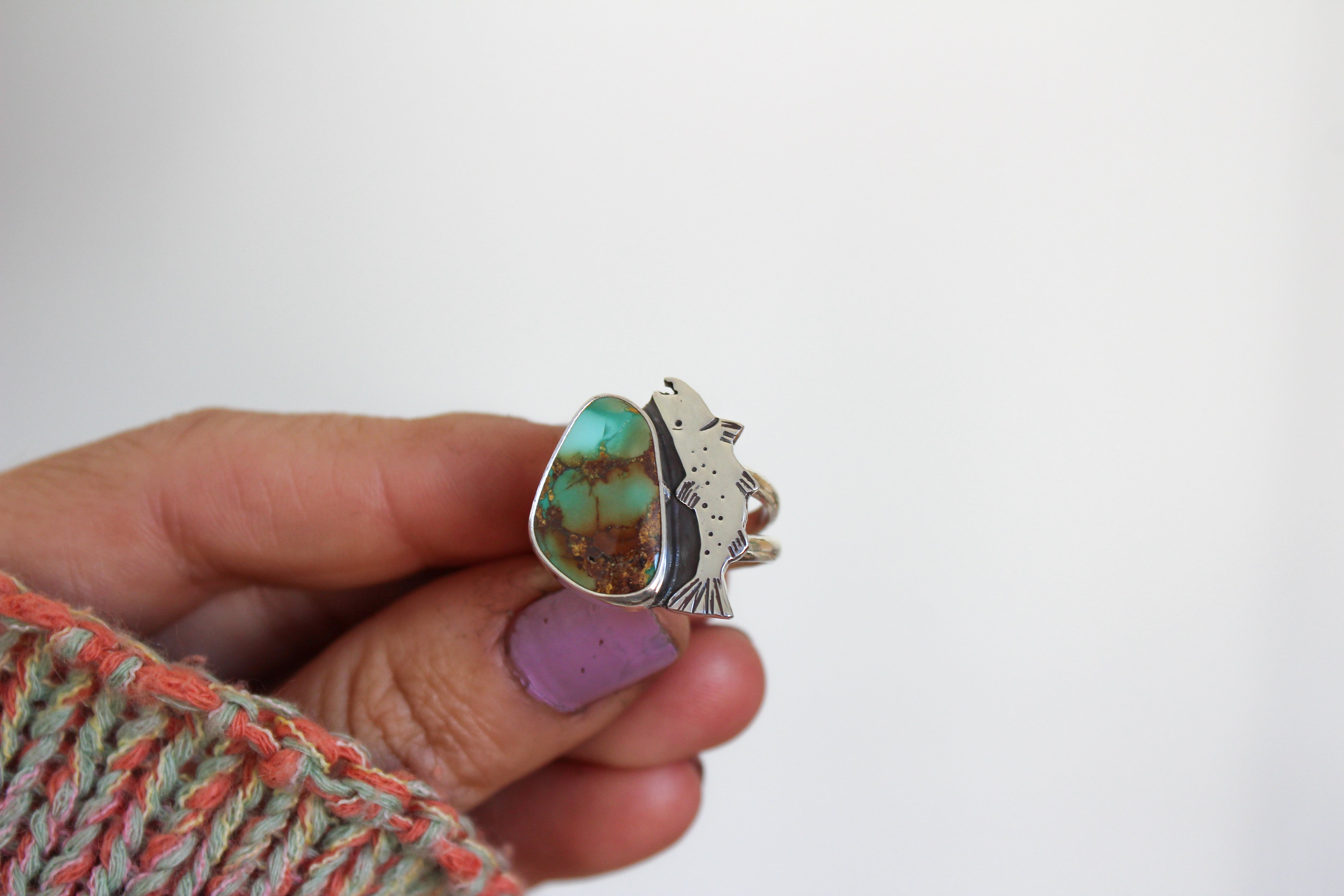 Royston Turquoise Trout Ring- Size 9.25