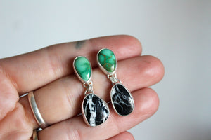 Emerald Valley Turquoise & White Buffalo Statement Earrings