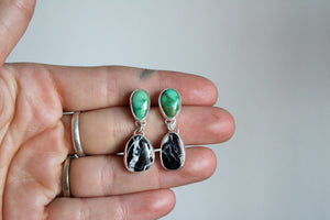 Emerald Valley Turquoise & White Buffalo Statement Earrings